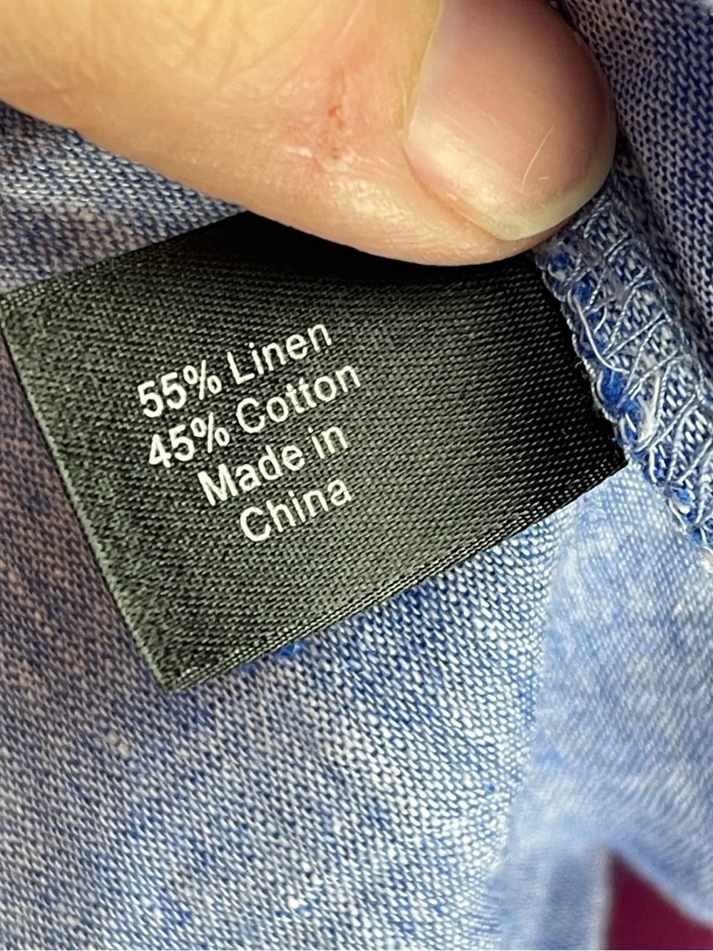 Lane Bryant size 26/28 light blue linen blend long sleeve button down shirt